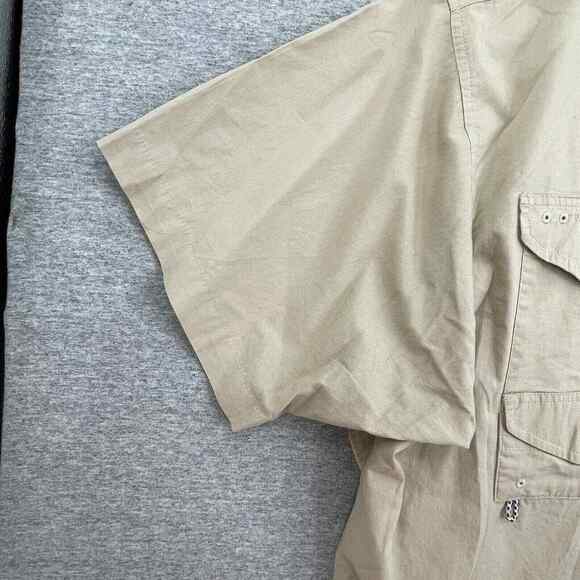 Columbia Shirt Mens 2XL Button Up Tan Short Sleeve Vented Fishing Hiking Outdoor - Picture 5 of 12